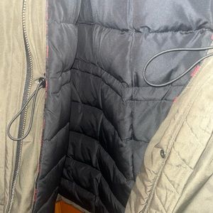 Michael Kors khaki/green jacket with fur hood